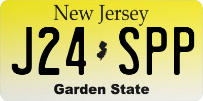 NJ license plate J24SPP