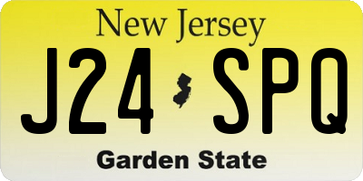 NJ license plate J24SPQ