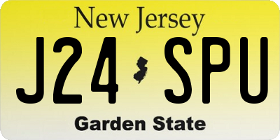 NJ license plate J24SPU