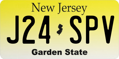 NJ license plate J24SPV