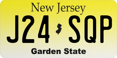 NJ license plate J24SQP