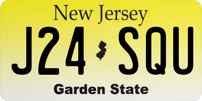 NJ license plate J24SQU