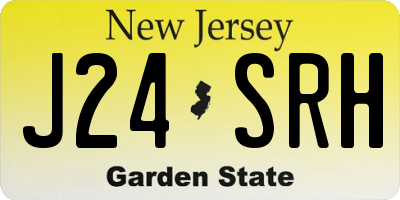 NJ license plate J24SRH