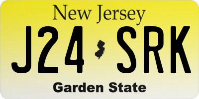 NJ license plate J24SRK