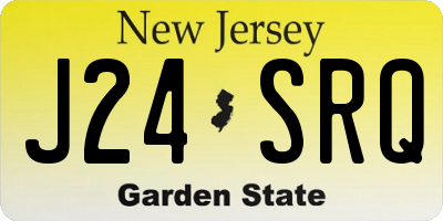 NJ license plate J24SRQ
