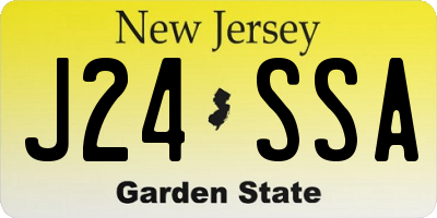 NJ license plate J24SSA