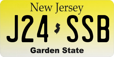 NJ license plate J24SSB