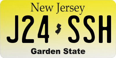 NJ license plate J24SSH