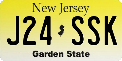 NJ license plate J24SSK