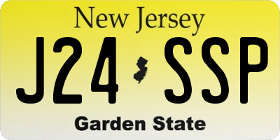 NJ license plate J24SSP