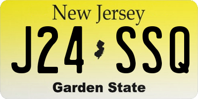 NJ license plate J24SSQ