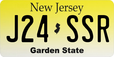 NJ license plate J24SSR
