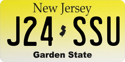 NJ license plate J24SSU