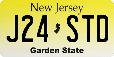 NJ license plate J24STD