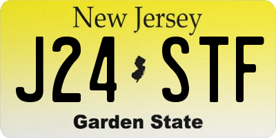 NJ license plate J24STF