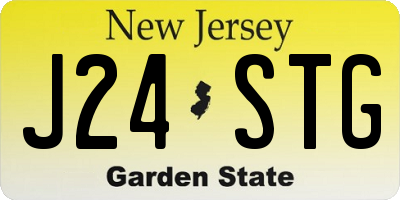 NJ license plate J24STG