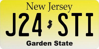 NJ license plate J24STI