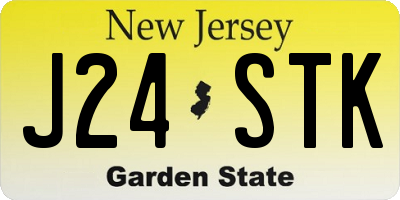 NJ license plate J24STK