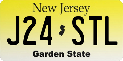 NJ license plate J24STL