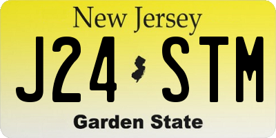 NJ license plate J24STM