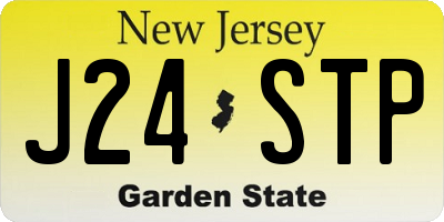 NJ license plate J24STP