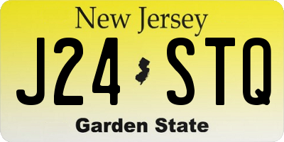 NJ license plate J24STQ