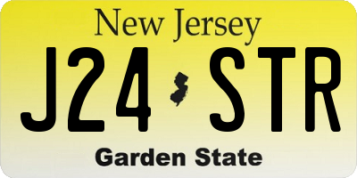 NJ license plate J24STR