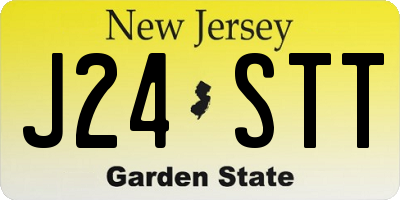 NJ license plate J24STT