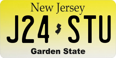 NJ license plate J24STU