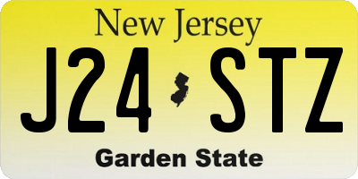 NJ license plate J24STZ
