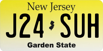 NJ license plate J24SUH