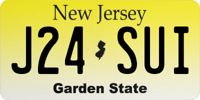 NJ license plate J24SUI
