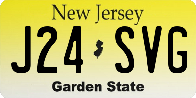NJ license plate J24SVG
