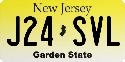 NJ license plate J24SVL