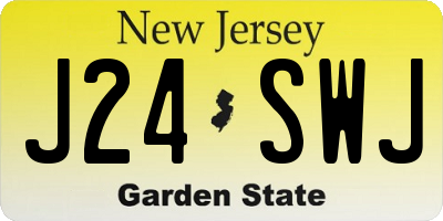 NJ license plate J24SWJ