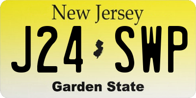 NJ license plate J24SWP