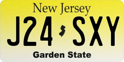 NJ license plate J24SXY