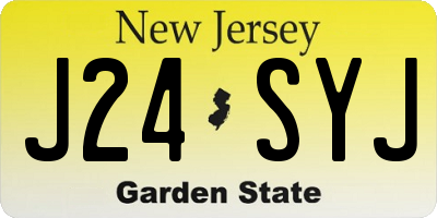 NJ license plate J24SYJ