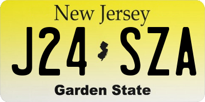 NJ license plate J24SZA