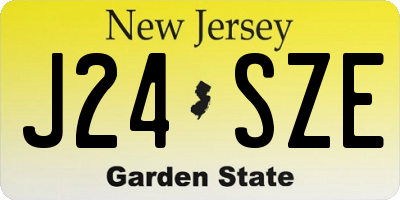 NJ license plate J24SZE