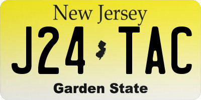 NJ license plate J24TAC
