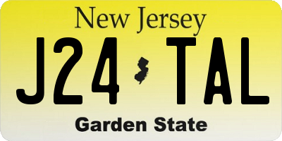 NJ license plate J24TAL