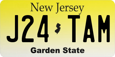 NJ license plate J24TAM