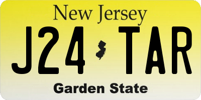 NJ license plate J24TAR