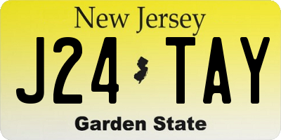 NJ license plate J24TAY