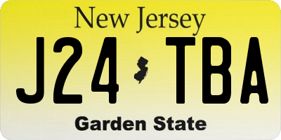 NJ license plate J24TBA