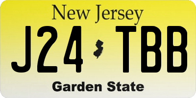 NJ license plate J24TBB