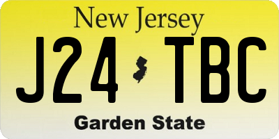 NJ license plate J24TBC
