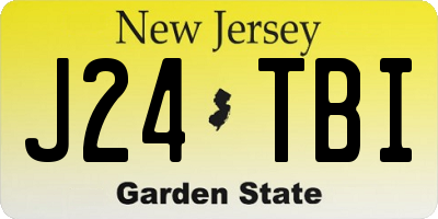 NJ license plate J24TBI