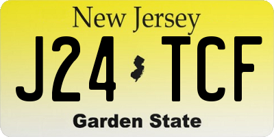 NJ license plate J24TCF
